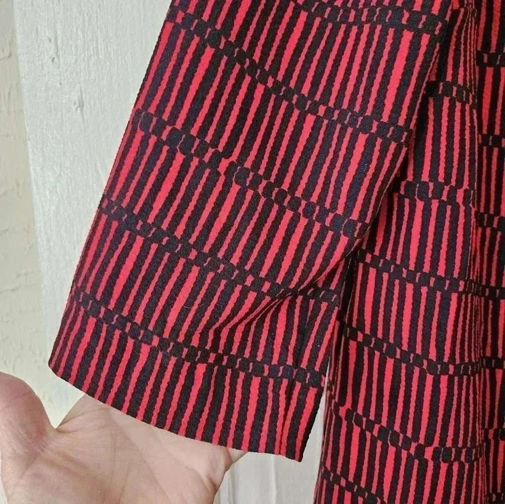 Bowden Red And Black Striped Shift Dress Size 8R, Classic, Careerwear - Picture 3 of 7